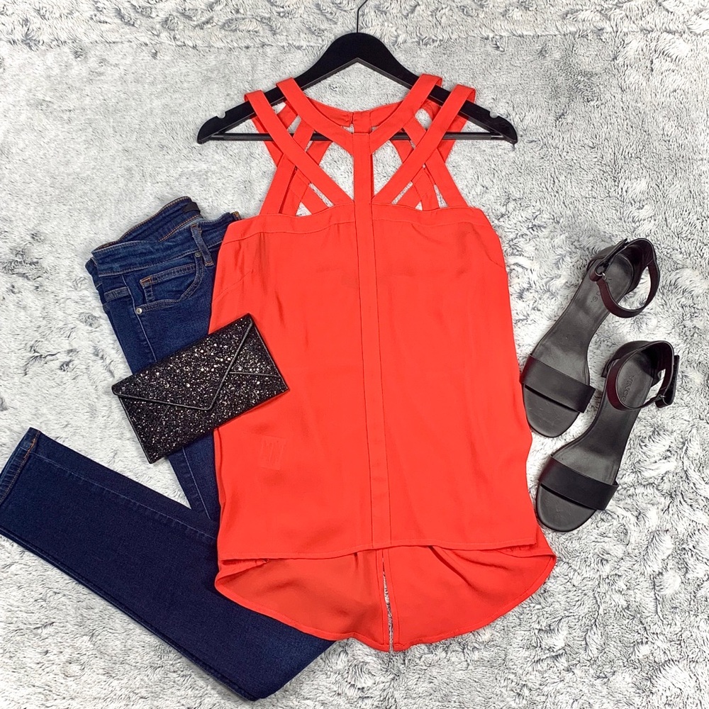 ✨BCBGMAXAZRIA Cutout Sleeveless JADA Top✨
